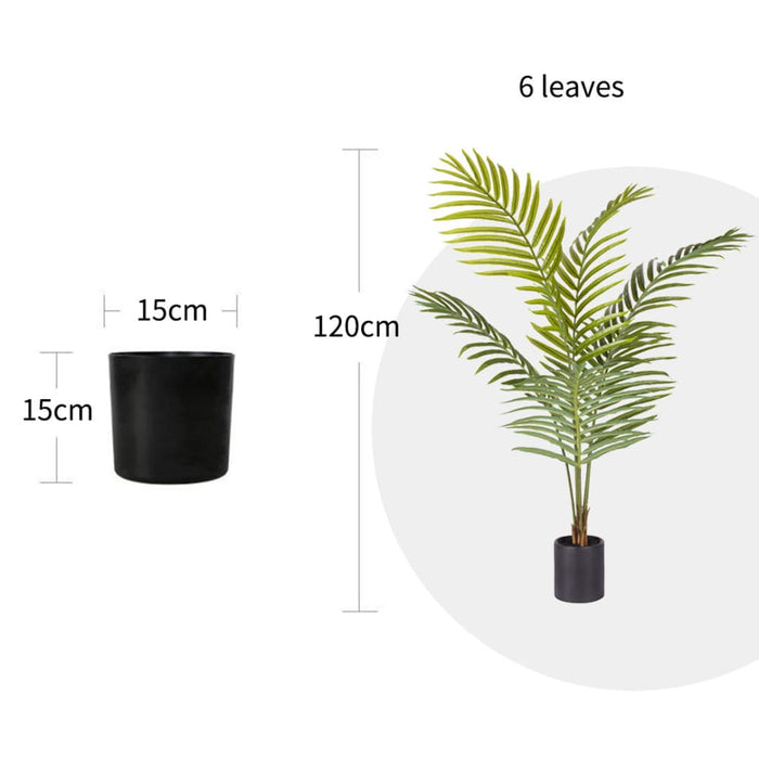 2x 120cm Green Artificial Indoor Rogue Areca Palm Tree Fake