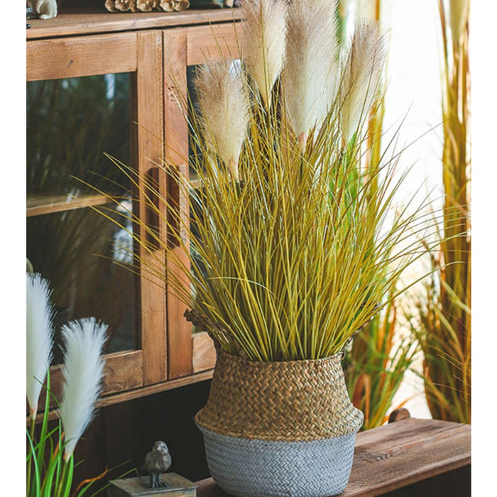 2x 137cm Artificial Indoor Potted Reed Bulrush Grass Tree