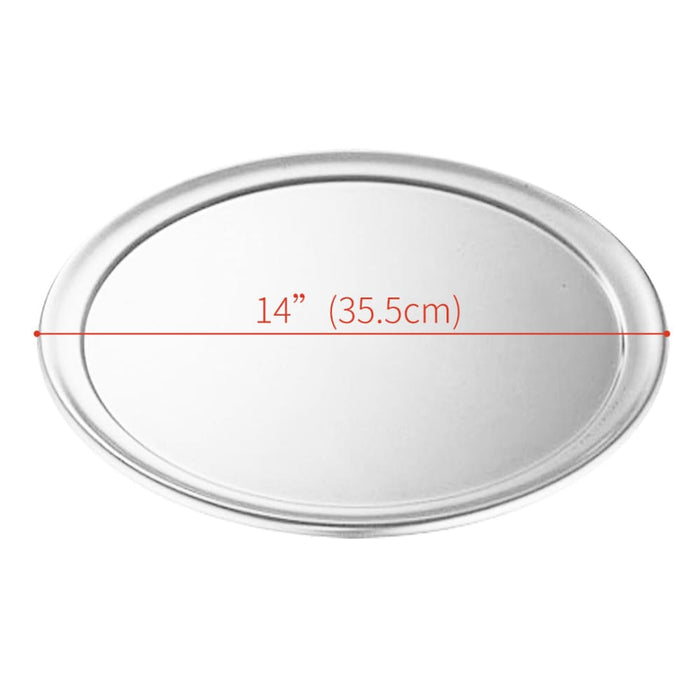 2x 14-inch Round Aluminum Steel Pizza Tray Home Oven Baking