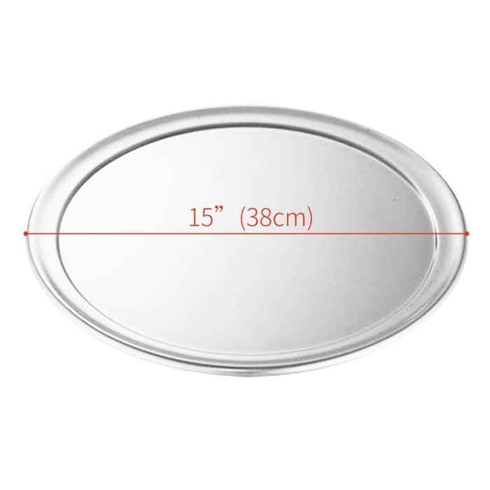 2x 15-inch Round Aluminum Steel Pizza Tray Home Oven Baking