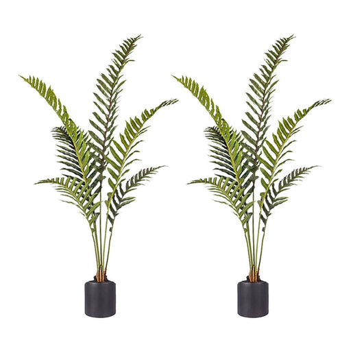 2x 150cm Artificial Green Rogue Hares Foot Fern Tree Fake