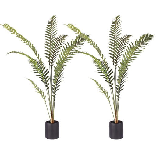2x 180cm Artificial Green Rogue Hares Foot Fern Tree Fake