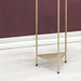 2x 2 Layer 65cm Gold Metal Plant Stand With Blue Flower Pot