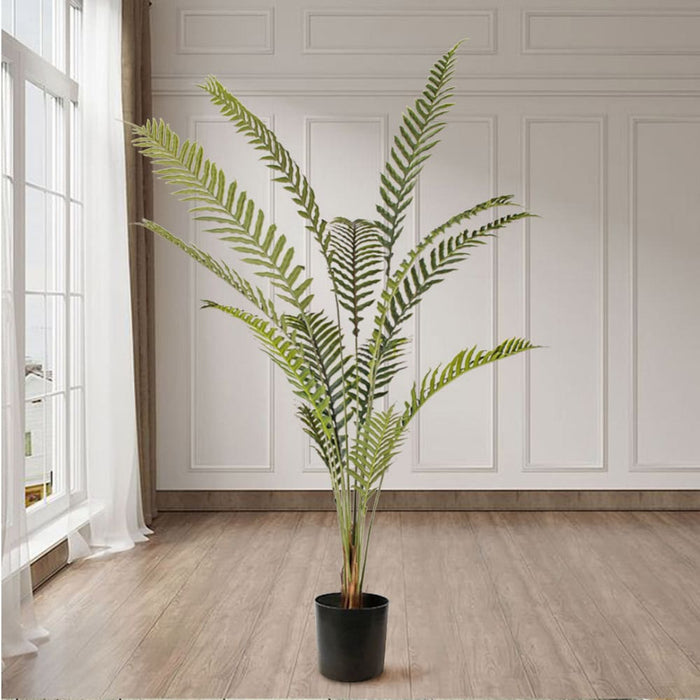 2x 240cm Artificial Green Rogue Hares Foot Fern Tree Fake