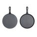 2x 26cm Round Cast Iron Frying Pan Skillet Griddle Sizzle