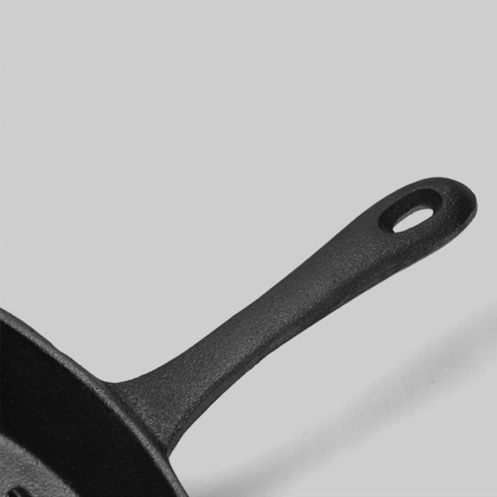 2x 26cm Square Ribbed Cast Iron Frying Pan Skillet Steak 
