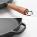 2x 27cm Round Cast Iron Frying Pan Skillet Steak Sizzle