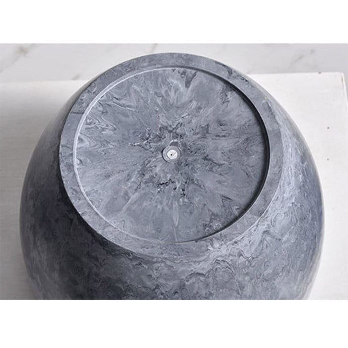 2x 27cm Weathered Grey Round Resin Plant Flower Pot In