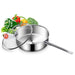 2x 28cm Stainless Steel Saucepan Sauce Pan With Glass Lid