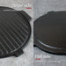 2x 30cm Round Cast Iron Korean Bbq Grill Plate with Handles 