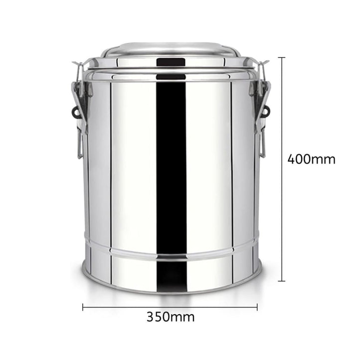 2x 30l Stainless Steel Insulated Stock Pot Dispenser Hot &