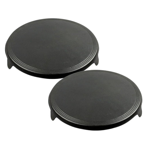 2x 33cm Reversible Round Cast Iron Induction Crepes Pan