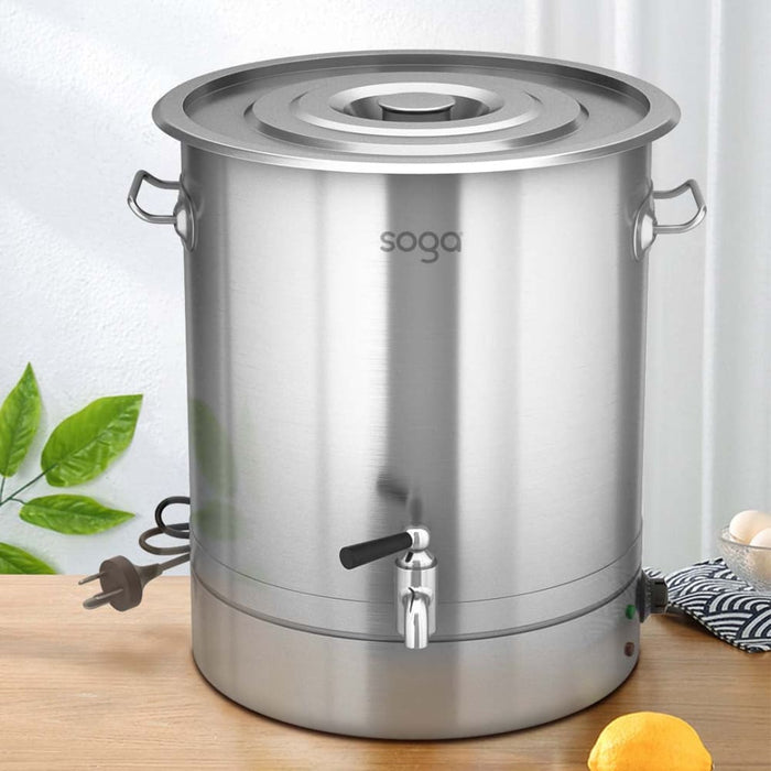 2x 33l Stainless Steel Urn Commercial Water Boiler 2200w