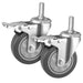 2x 4 Heavy Duty Polyurethane Swivel Castor Brake Wheels