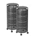 2x 4 Tier Steel Round Rotating Kitchen Cart Multi-functional