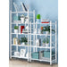 2x 4 Tier Steel White Foldable Display Stand