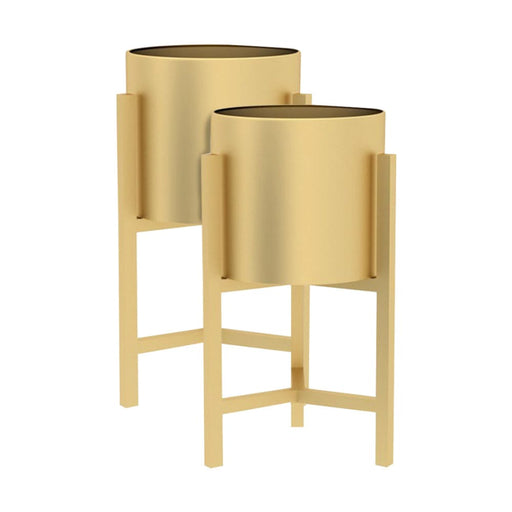 2x 45cm Gold Metal Plant Stand With Flower Pot Holder Corner
