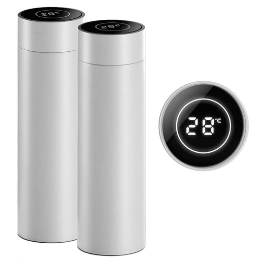 2x 500ml Stainless Steel Smart Lcd Thermometer Display