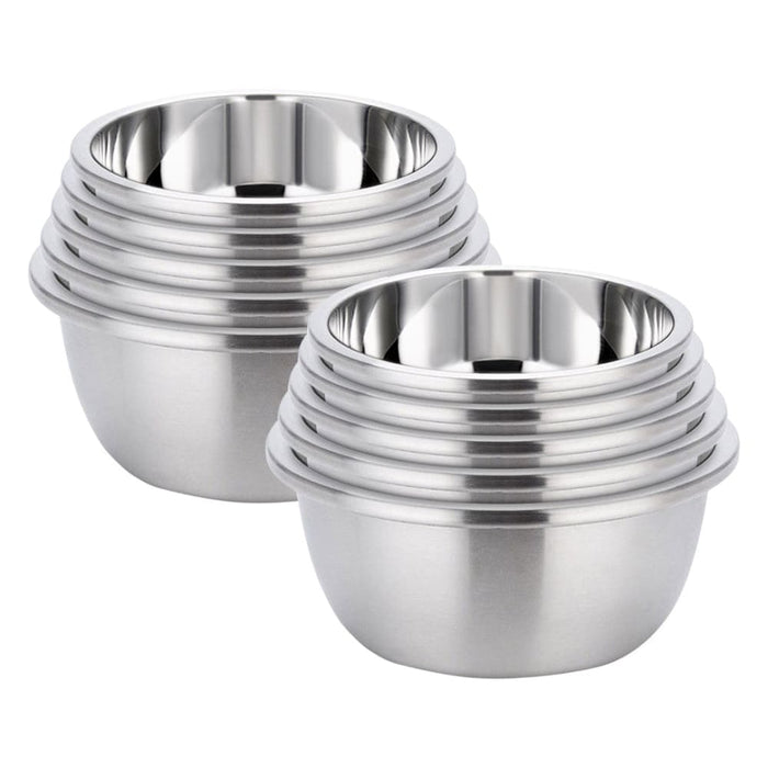 2x 5pcs Deepen Polished Stainless Steel Stackable Baking