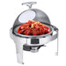 2x 6l Round Chafing Stainless Steel Food Warmer With Glass