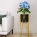 2x 70cm Gold Metal Plant Stand With Black Flower Pot Holder