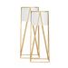 2x 70cm Gold Metal Plant Stand With White Flower Pot Holder