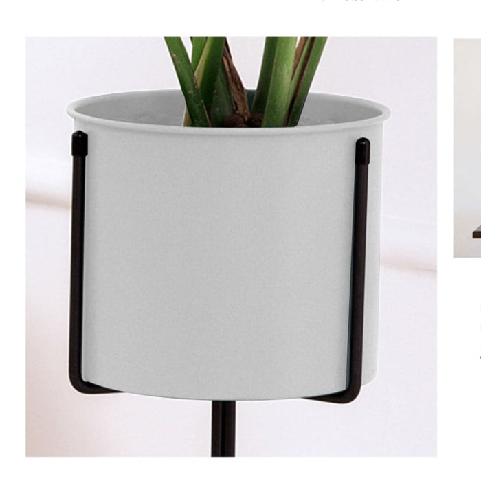 2x 70cm Tripod Flower Pot Plant Stand With White Flowerpot