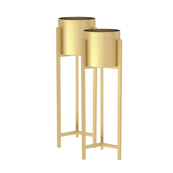 2x 90cm Gold Metal Plant Stand With Flower Pot Holder Corner