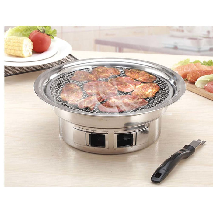 2x Bbq Grill Stainless Steel Portable Smokeless Charcoal