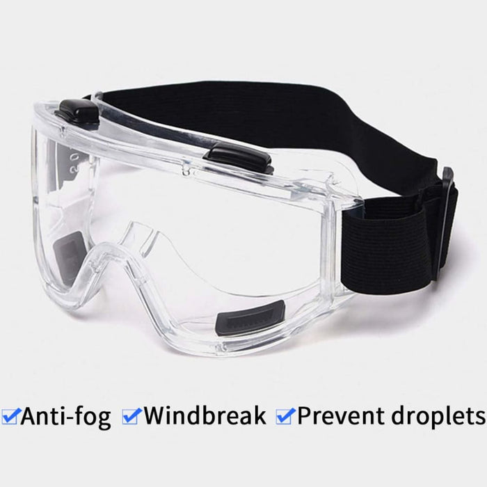 2x Clear Protective Eye Glasses Safety Windproof Lab Goggles