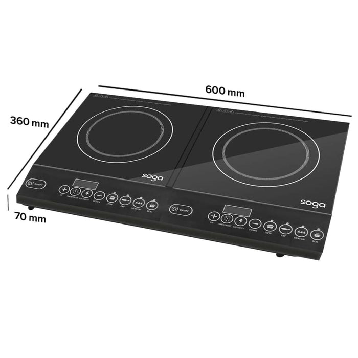 2x Cooktop Portable Induction Led Electric Double Duo Hot