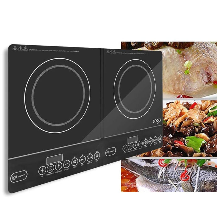 2x Cooktop Portable Induction Led Electric Double Duo Hot