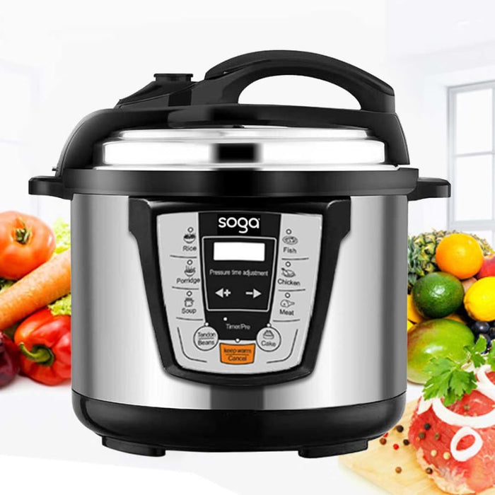 2x Electric Stainless Steel Pressure Cooker 10l 1600w 