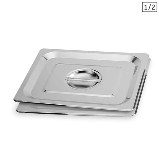 2x Gastronorm Gn Pan Lid Full Size 1 2 Stainless Steel Tray