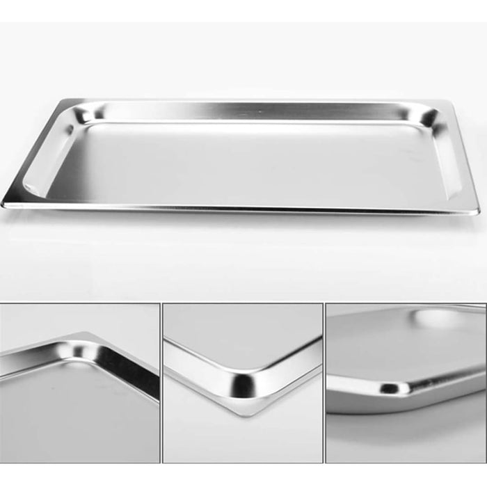 2x Gastronorm Gn Pan Full Size 1 2cm Deep Stainless Steel