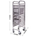 2x Gastronorm Trolley 15 Tier Stainless Steel Bakery Suits