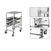 2x Gastronorm Trolley 7 Tier Stainless Steel Bakery Suits Gn