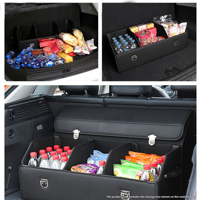 2x Leather Car Boot Collapsible Foldable Trunk Cargo 