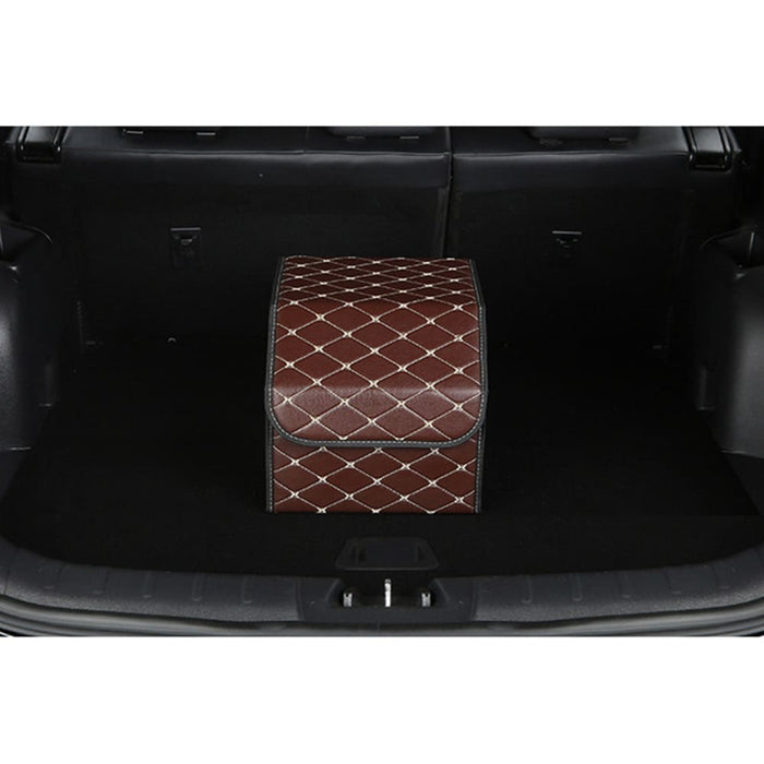 2x Leather Car Boot Collapsible Foldable Trunk Cargo