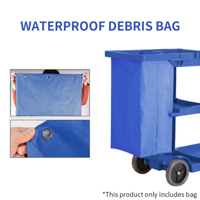 2x Oxford Waterproof Reusable Janitor Housekeeping Cart