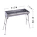 2x Skewers Grill Portable Stainless Steel Charcoal Bbq