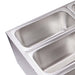 2x Stainless Steel 2 x 1 Gn Pan Electric Bain-marie Food