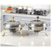 2x Stainless Steel Round Buffet Chafing Dish Cater Food
