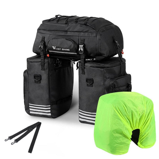 3 In 1 48l Large Capacity Bicycle Bag With Rain Cover