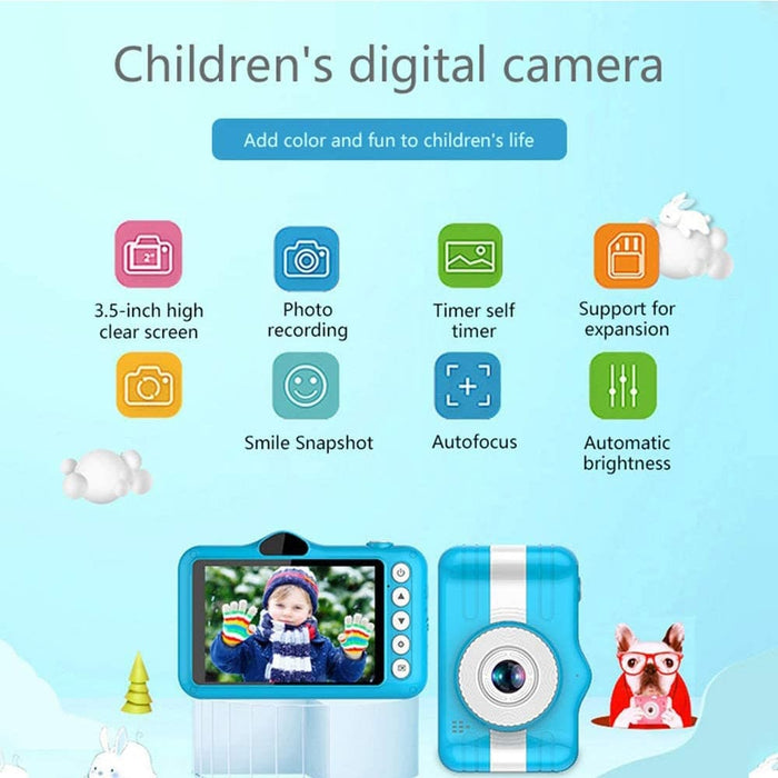 Vibe Geeks 3.5 Inch Mini Cute Digital Camera For Kids 12mp