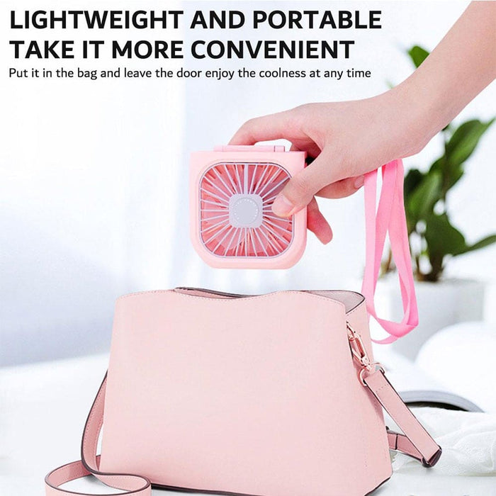 Vibe Geeks 3 Speed Foldable Usb Rechargeable Handheld Fan