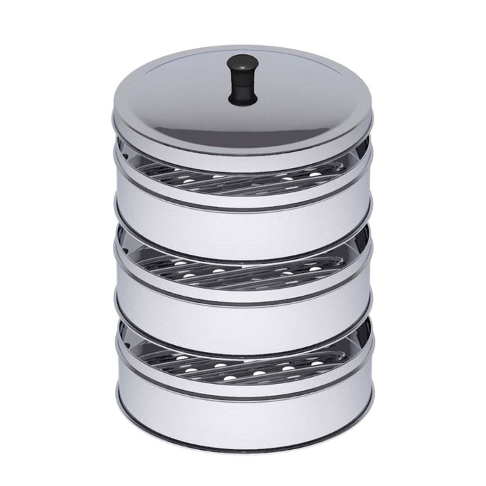 3 Tier 25cm Stainless Steel Steamers With Lid Work Inside