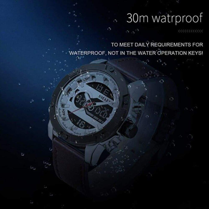 30m Waterproof Genuine Dual Display Sport Wrist Watch