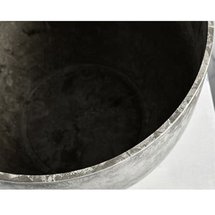 32cm Rock Grey Round Resin Plant Flower Pot In Cement