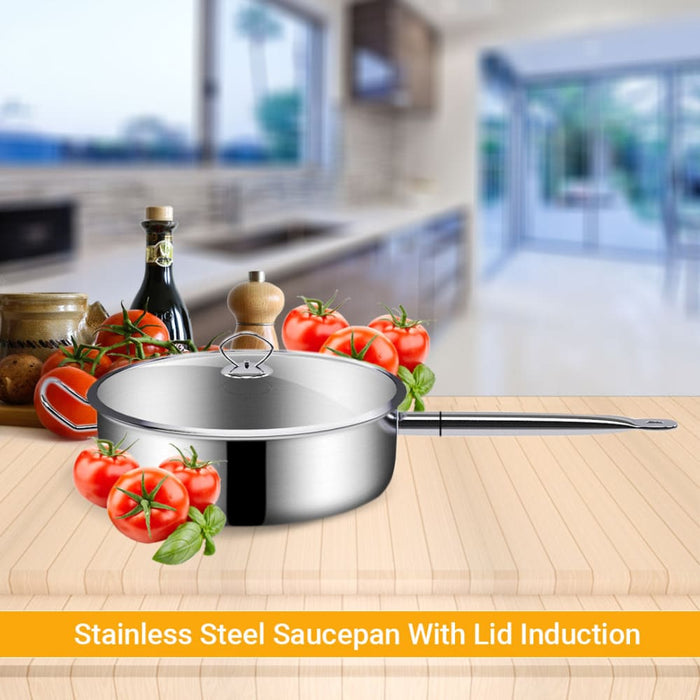 32cm Stainless Steel Saucepan Sauce Pan With Glass Lid